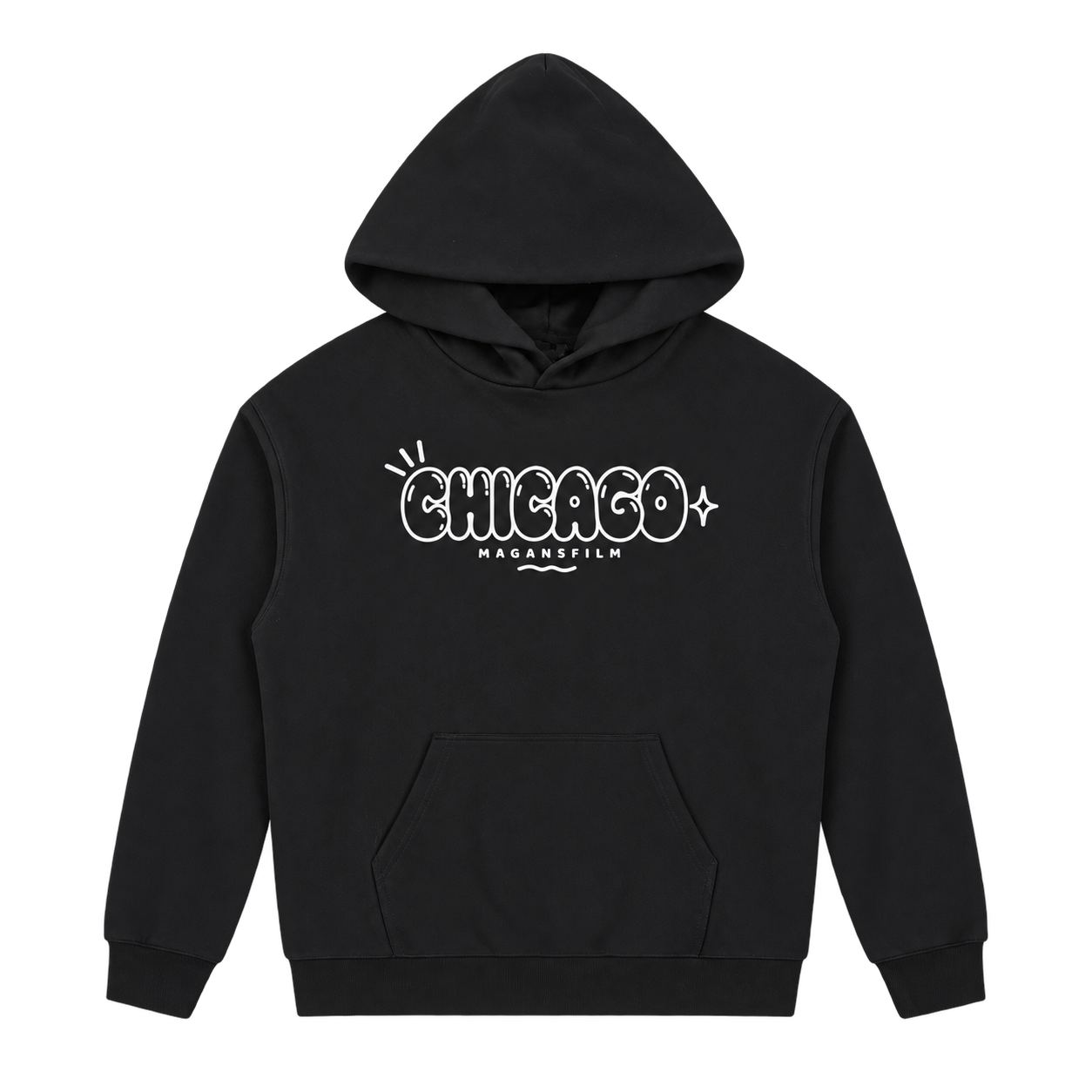 MAGANSFILM black hoodie front